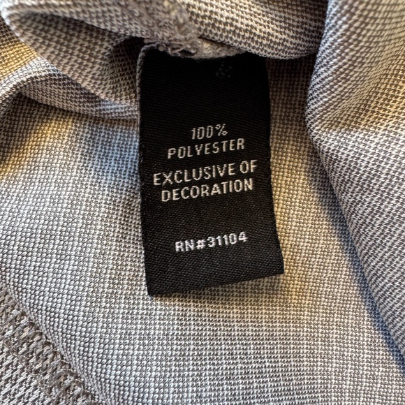 Pro Tour Mens Performance Golf Polo Shirt Gray Large Short Sleeve Logo Clubhouse - Picture 9 of 14